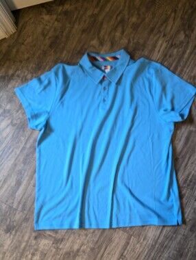 Studio Park Men's Polo in Bright Turquoise